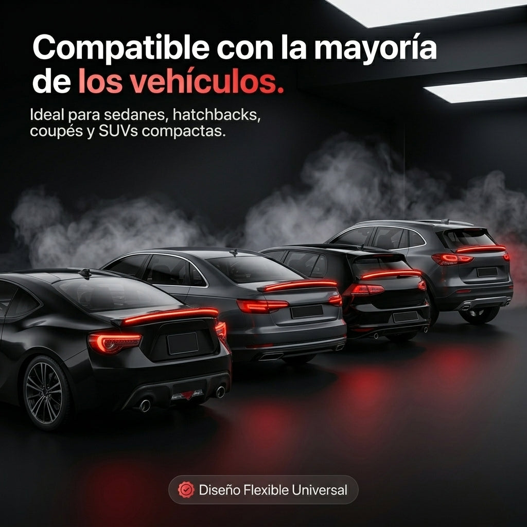 Alerón Trasero LED Universal AutoFlex™ | Luz de Freno y Direccionales